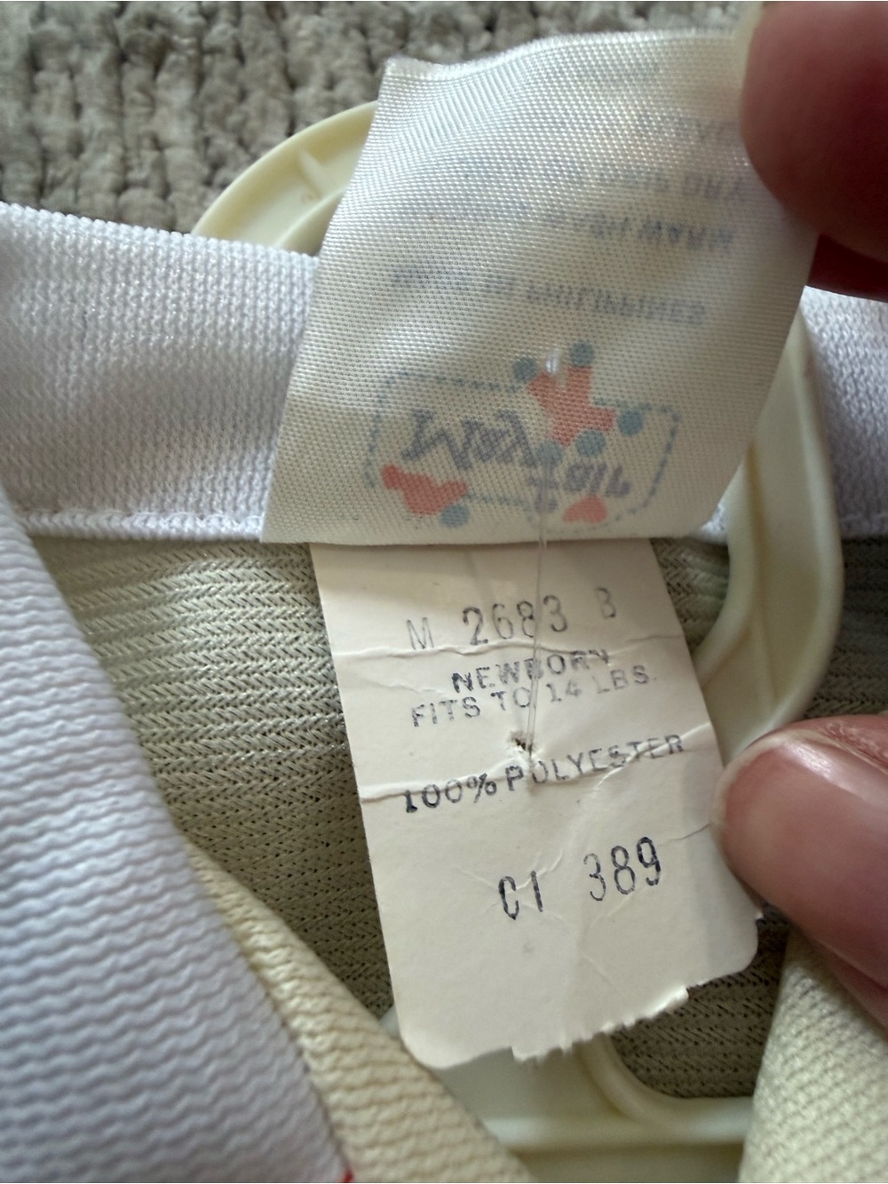 Vintage Mayfair Clown Appliqué Baby Diaper Set Outfit - Picture 5 of 6